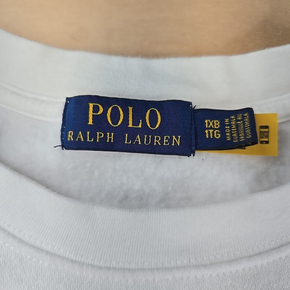 Polo Ralph Lauren Paint Splash Big Pony 1XB White Rainbow Crewneck Sweatshirt - Picture 3 of 9
